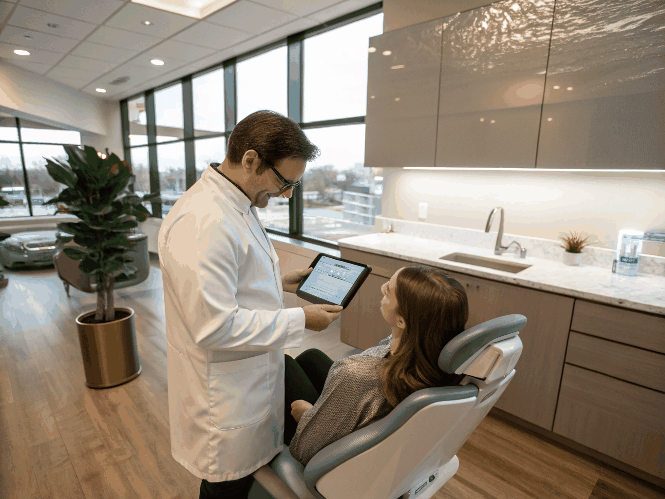 Private consultation room for patient treatment planning