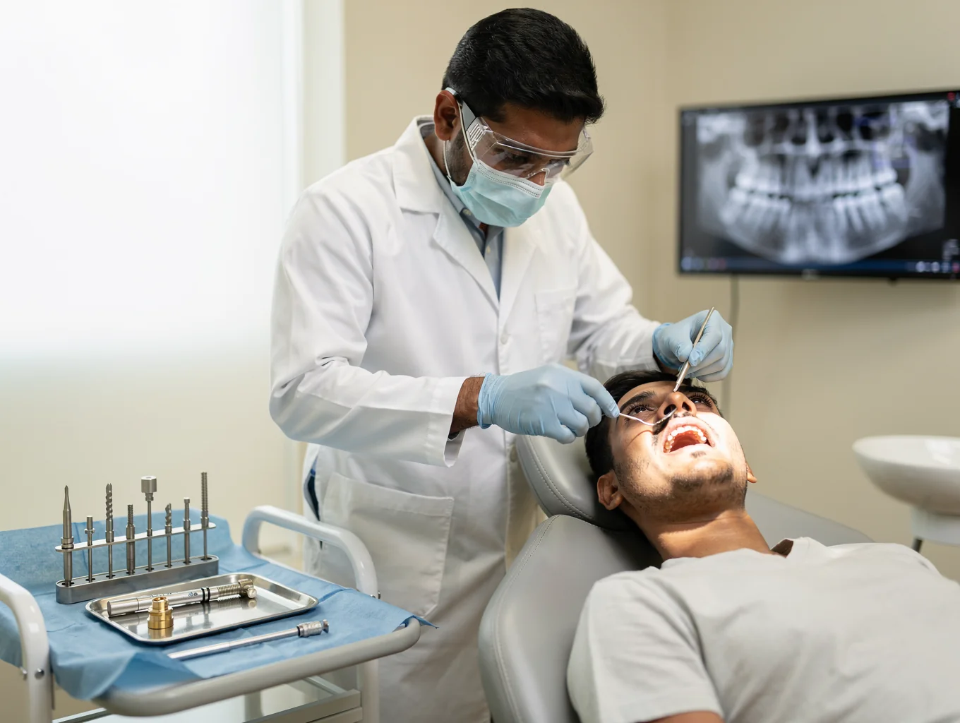 Precision implantology instruments and operatory equipment