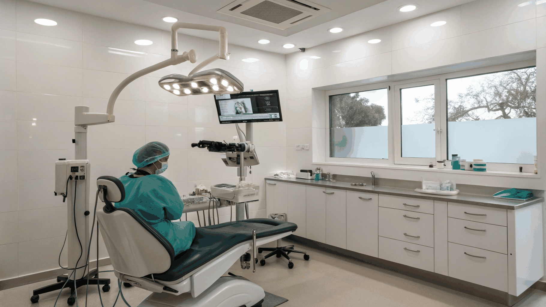 Sanitised treatment suite and diagnostic equipment at Chandigarh Dental Clinic & Implant Centre